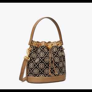 Tory Burch T Monogram Chenille Bucket Bag